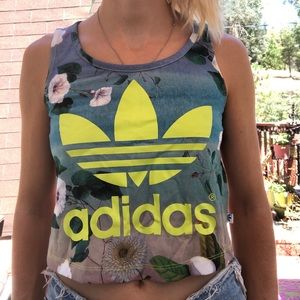 Adidas Floral Crop Tank